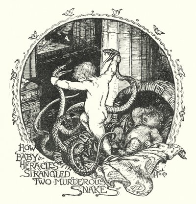 How Baby Heracles strangled two murderous snakes by Henry Justice Ford