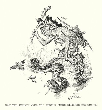 How the Indians Make the Horned Snake Disgorge His Dinner by Henry Justice Ford