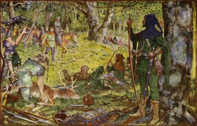 How the King, Disguised as an Abbot, Visited Robin Under the Greenwood Tree by Henry Justice Ford