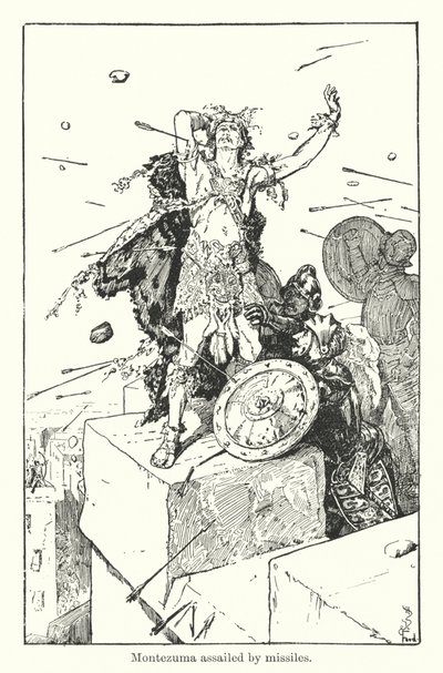 Montezuma Assailed by Missiles by Henry Justice Ford