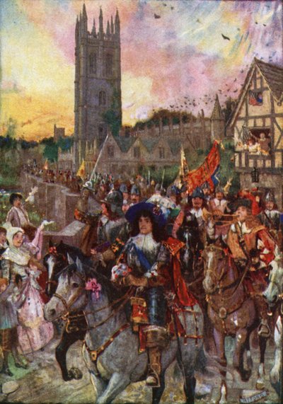 Prince Rupert at Oxford Going into Battle by Henry Justice Ford