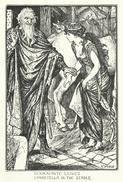 Scioravante Leaves Cannetella in the Stable by Henry Justice Ford