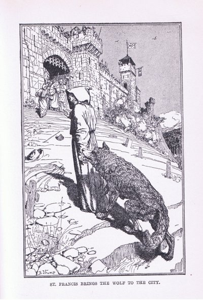 St Francis Brings the Wolf to the City by Henry Justice Ford