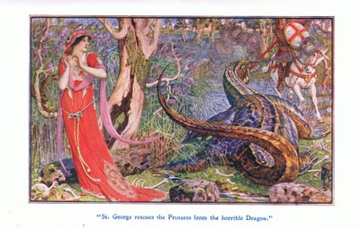 St George Rescues the Princess from the Horrible Dragon by Henry Justice Ford