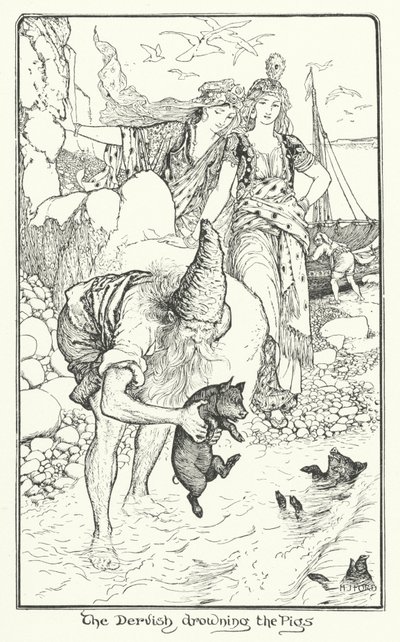 The Dervish Drowning the Pigs by Henry Justice Ford