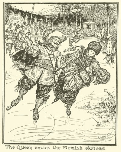 The Queen Envies the Flemish Skaters by Henry Justice Ford