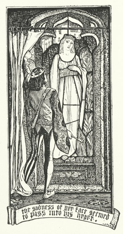 The Sadness of Her Face Seemed to Pass into His Heart by Henry Justice Ford