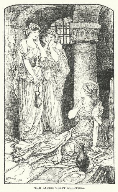The ladies tempt Dorothea by Henry Justice Ford