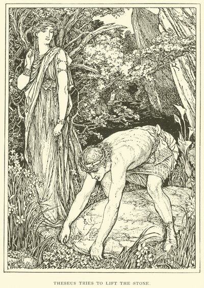 Theseus Tries to Lift the Stone by Henry Justice Ford