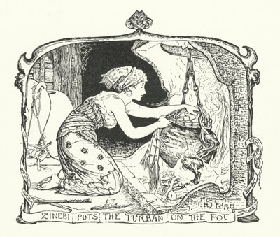 Zinebi Puts the Turban on the Pot by Henry Justice Ford