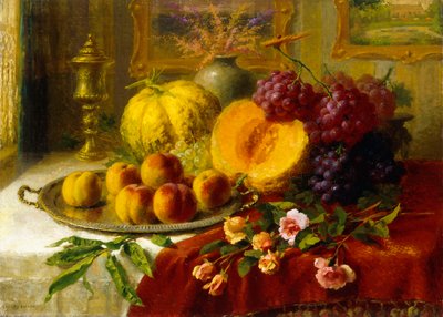 Still Life on a Table in an Interior by Henry Kokken