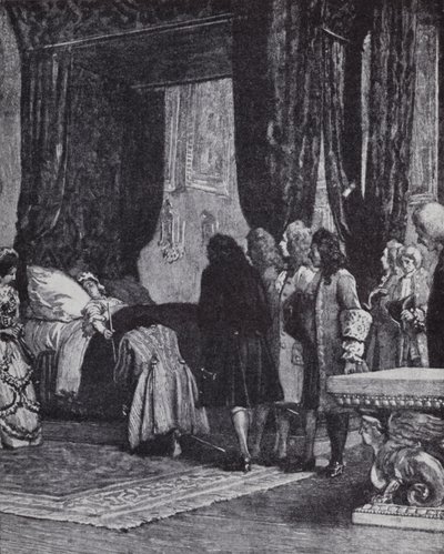 Queen Anne on Her Deathbed Appointing the Duke of Shrewsbury as Lord Treasurer by Henry Marriott (after) Paget