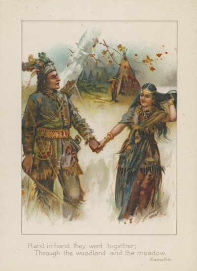 Hand in Hand They Went Together, Through the Woodland and the Meadow by Henry Marriott Paget
