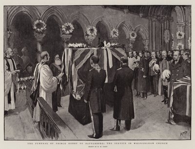 The Funeral of Prince Henry of Battenberg, the Service in Whippingham Church by Henry Marriott Paget