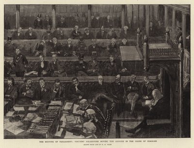 The Meeting of Parliament, Viscount Folkestone Moving the Address in the House of Commons by Henry Marriott Paget