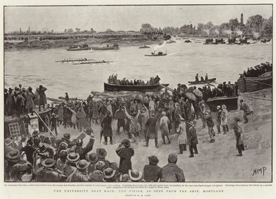The University Boat Race, the Finish, as Seen from Ship, Mortlake by Henry Marriott Paget
