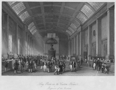 Long Room in the Custom House. Payment of the Customs by Henry Melville