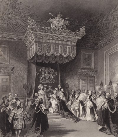 Queen Victoria on the throne, St James