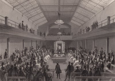 The Speaker Reprimanding a Person at the Bar in the House of Commons, Westminster, London by Henry Melville