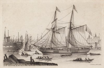 Vessels off the Tower by Henry Moses
