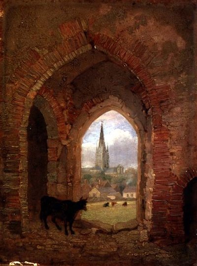 View through the Archway of the Cow Tower, Norwich by Henry Ninham