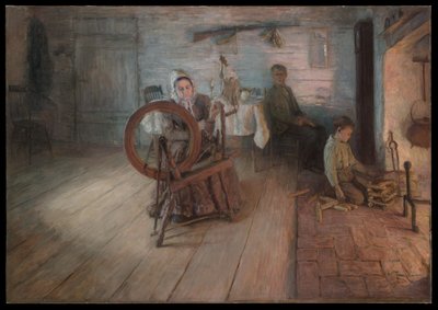 Spinning By Firelight--The Boyhood of George Washington Gray by Henry Ossawa Tanner