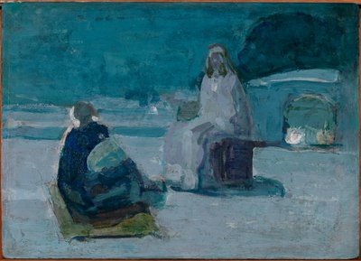Study for Christ and Nicodemus on a Rooftop by Henry Ossawa Tanner