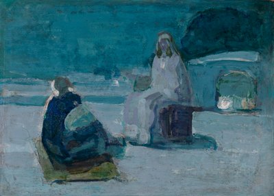 Study for Christ and Nicodemus on a Rooftop, ca. 1923 by Henry Ossawa Tanner