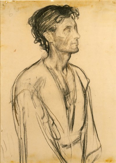 Study for Disciple Kneeling at the Tomb by Henry Ossawa Tanner