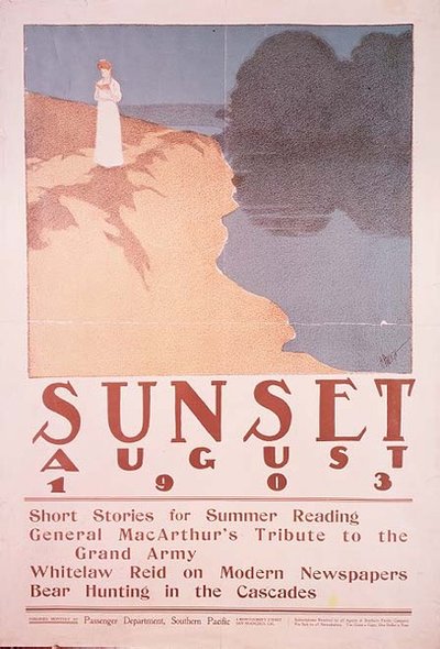 Cover illustration for Sunset magazine, August 1903 by Henry Patrick Raleigh