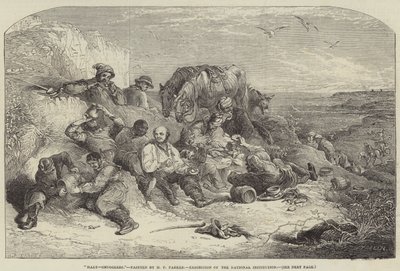 Halt-Smugglers, Exhibition of the National Institution by Henry Perlee Parker