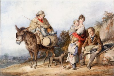 Milk Boy with Family Group by Henry Perlee Parker