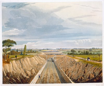 Near Liverpool, looking towards Manchester, Liverpool and Manchester Railway by Henry Pyall