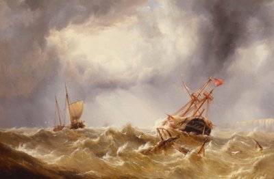 Dismasted in a Storm off the Kent Coast by Henry Redmore