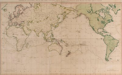 A General Chart Exhibiting the Discoveries Made by Captain James Cook in This and His Two Preceding Voyages with the Tracks of the Ships Under His Command. By Lieutenant Roberts of His Majesty