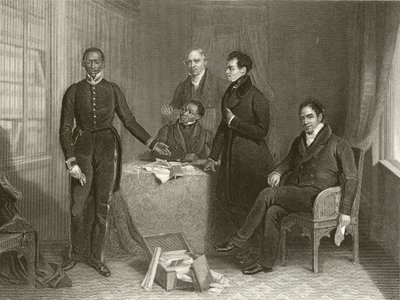 Jan Tzatzoe, Andries Stoffles, Rev Dr Philip and Rev Mess Read, Senior and Junior by Henry Room