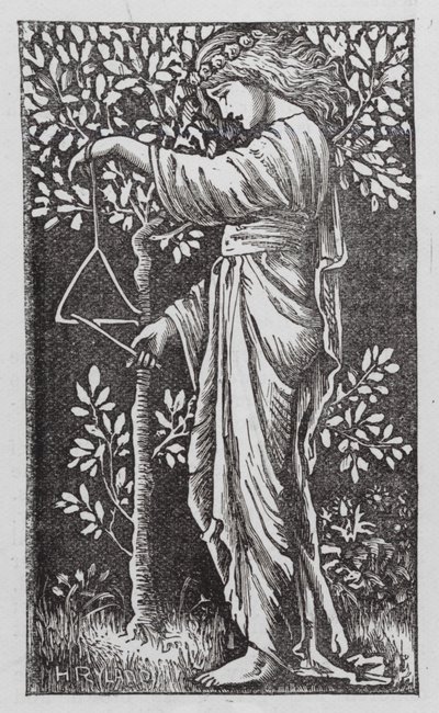 Woman Playing a Triangle by Henry Ryland