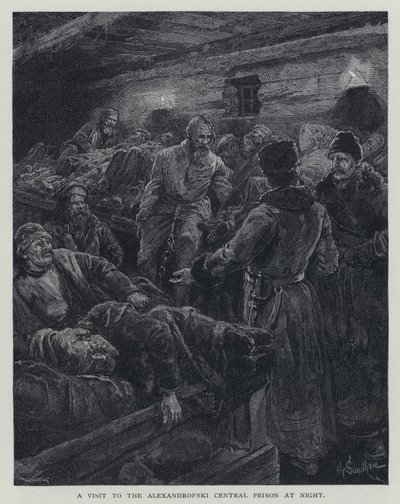 A visit to the Alexandrofski Central Prison at Night by Henry Sandham