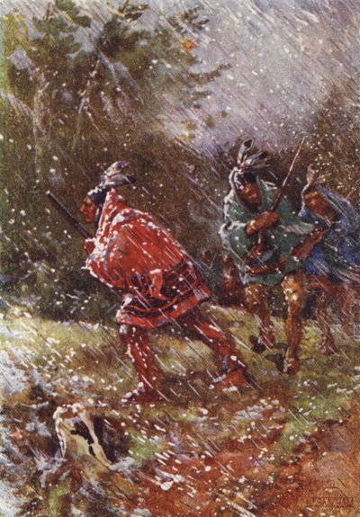 On the War Trail in Winter by Henry Sandham