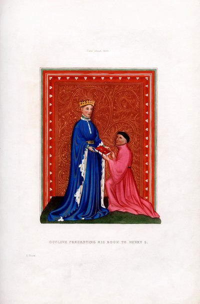 Occleve Presenting His Book to Henry V by Henry Shaw