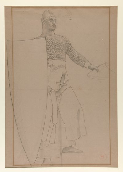 Untitled [Graphite Study of Mural Decoration in the Board Room of the Prudential Life Insurance Building in Newark, New Jersey] by Henry Siddons Mowbray