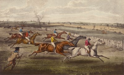A Steeple-Chase by Henry Thomas (after) Alken