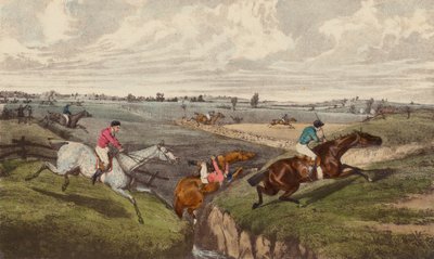 A Steeple-Chase by Henry Thomas (after) Alken