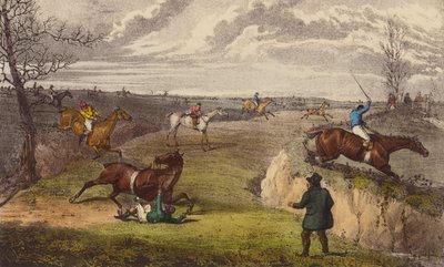 A Steeple-Chase by Henry Thomas (after) Alken