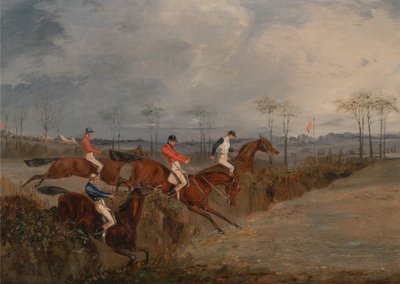 Scenes From a Steeplechase: Another Hedge by Henry Thomas Alken