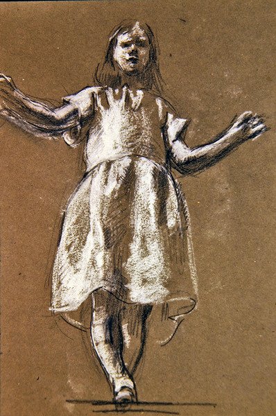 A Study for the Figure of Rosamund by Henry Tonks