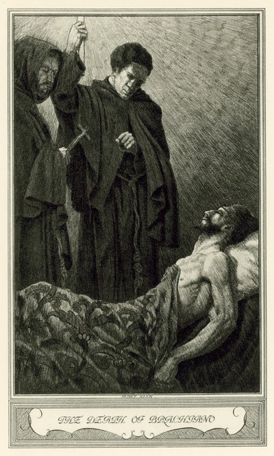The White Devil by John Webster: The Death of Brachiano (lithograph) by Henry Weston Keen
