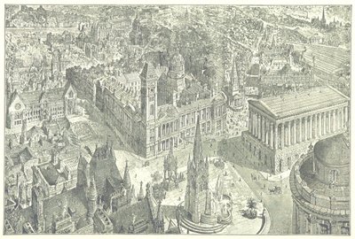 Birds-Eye View of Birmingham in 1886 by Henry William Brewer