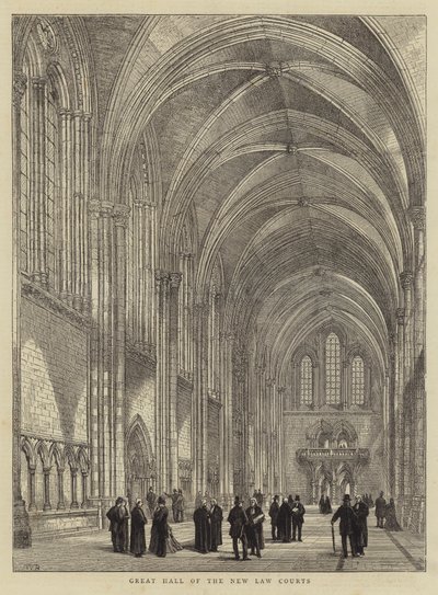 Great Hall of the New Law Courts by Henry William Brewer
