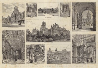 Royal Holloway College, to be opened by the Queen on the 30 June by Henry William Brewer